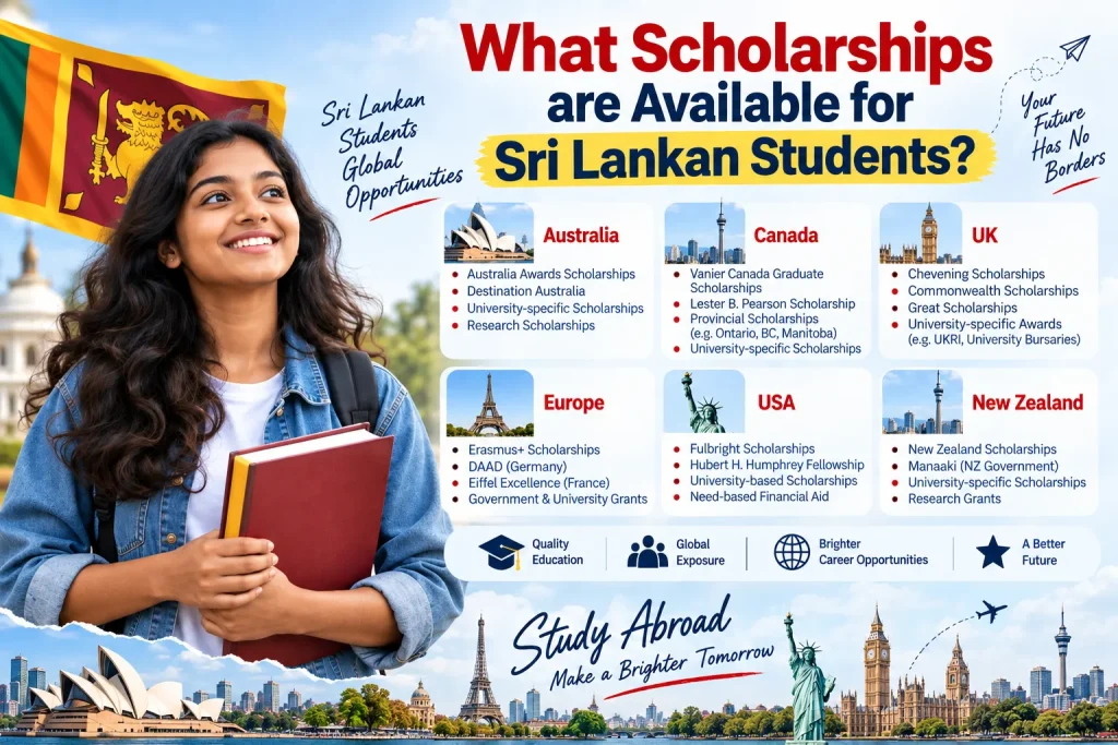 What scholarships are available for Srilankan students?