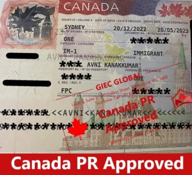 Canada Permanent Residency visa approved of Avni