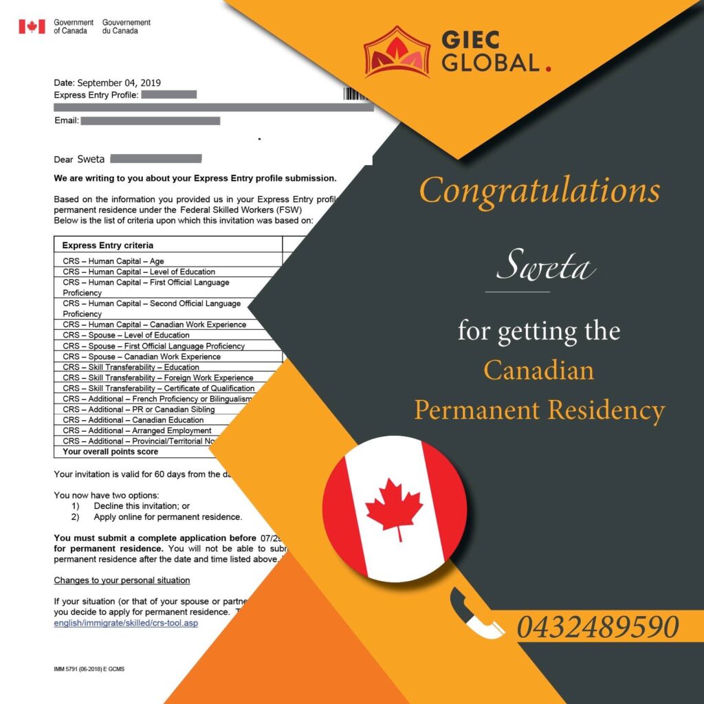 Canada PR Granted of Sweta