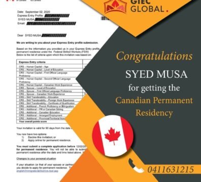 Canada PR Invitation Approved of 𝗦𝘆𝗲𝗱 𝗠𝘂𝘀𝗮