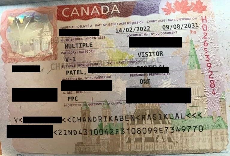 Canada Visitor Visa Approved of Chandrikaben