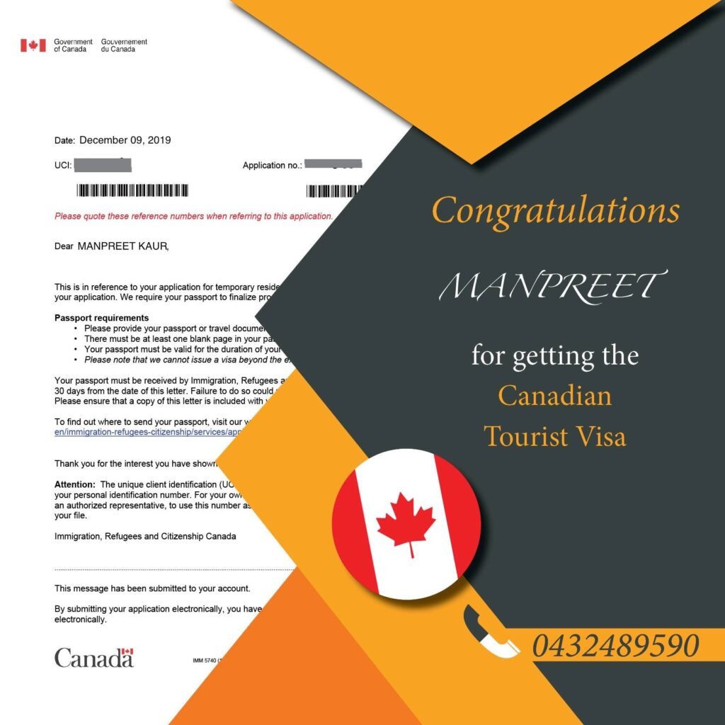 Canada Visitor Visa Granted of Manpreet
