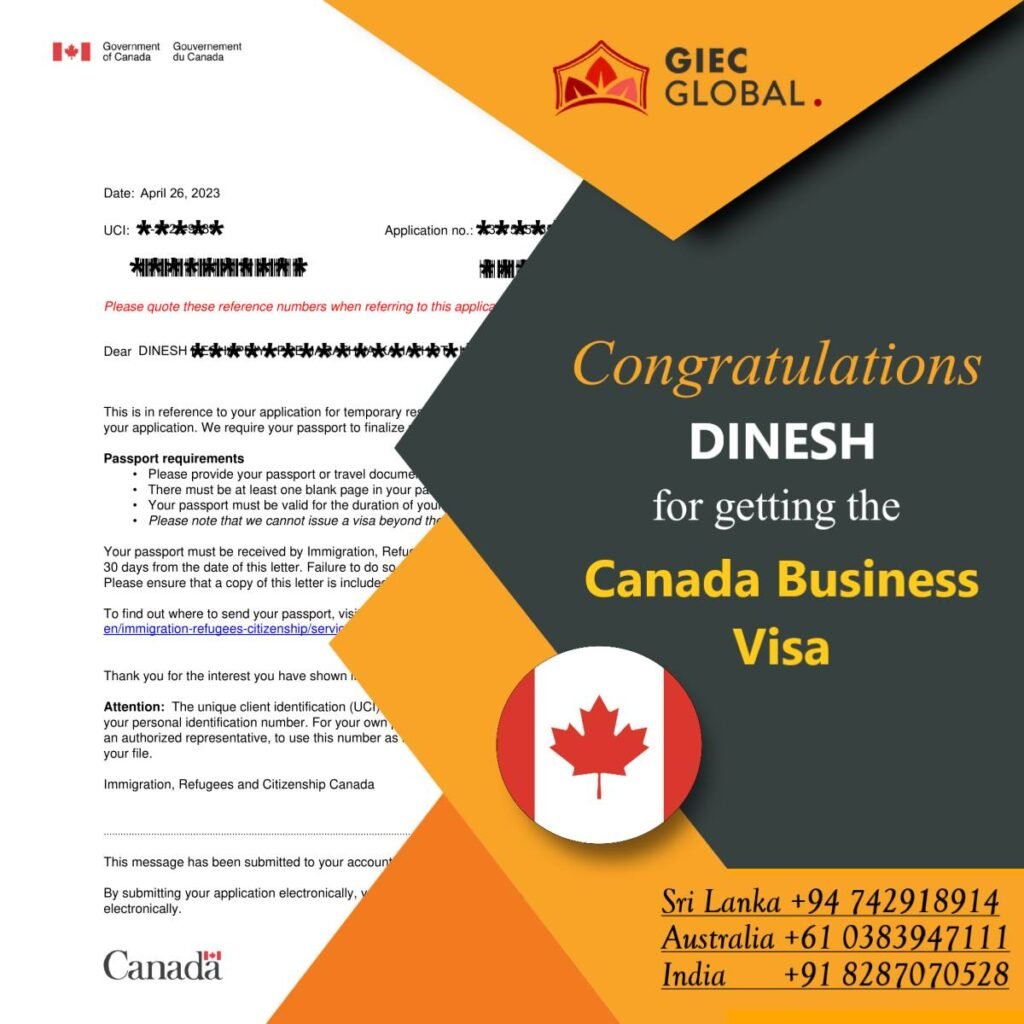 Canada Work Visa Granted of DAMITH & DINESH