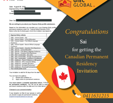 Canada immigration Visa Granted of Sai