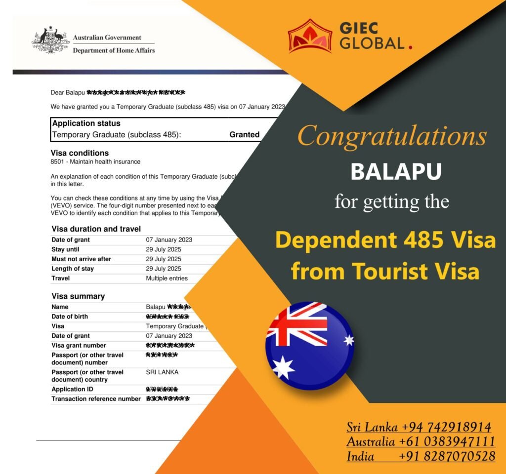 Dependent 485 Visa Granted of Balapu
