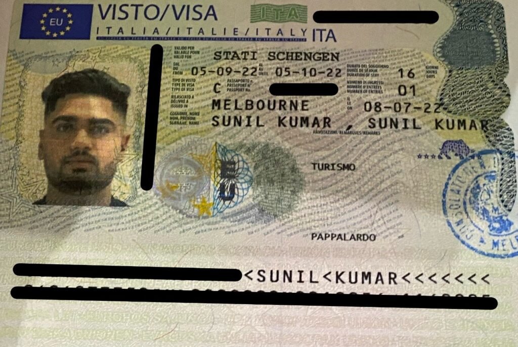 Europe Tourist visa Approved of Sunil kumar