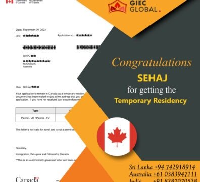 Canada Temporary Residency Visa Granted of SEHAJ