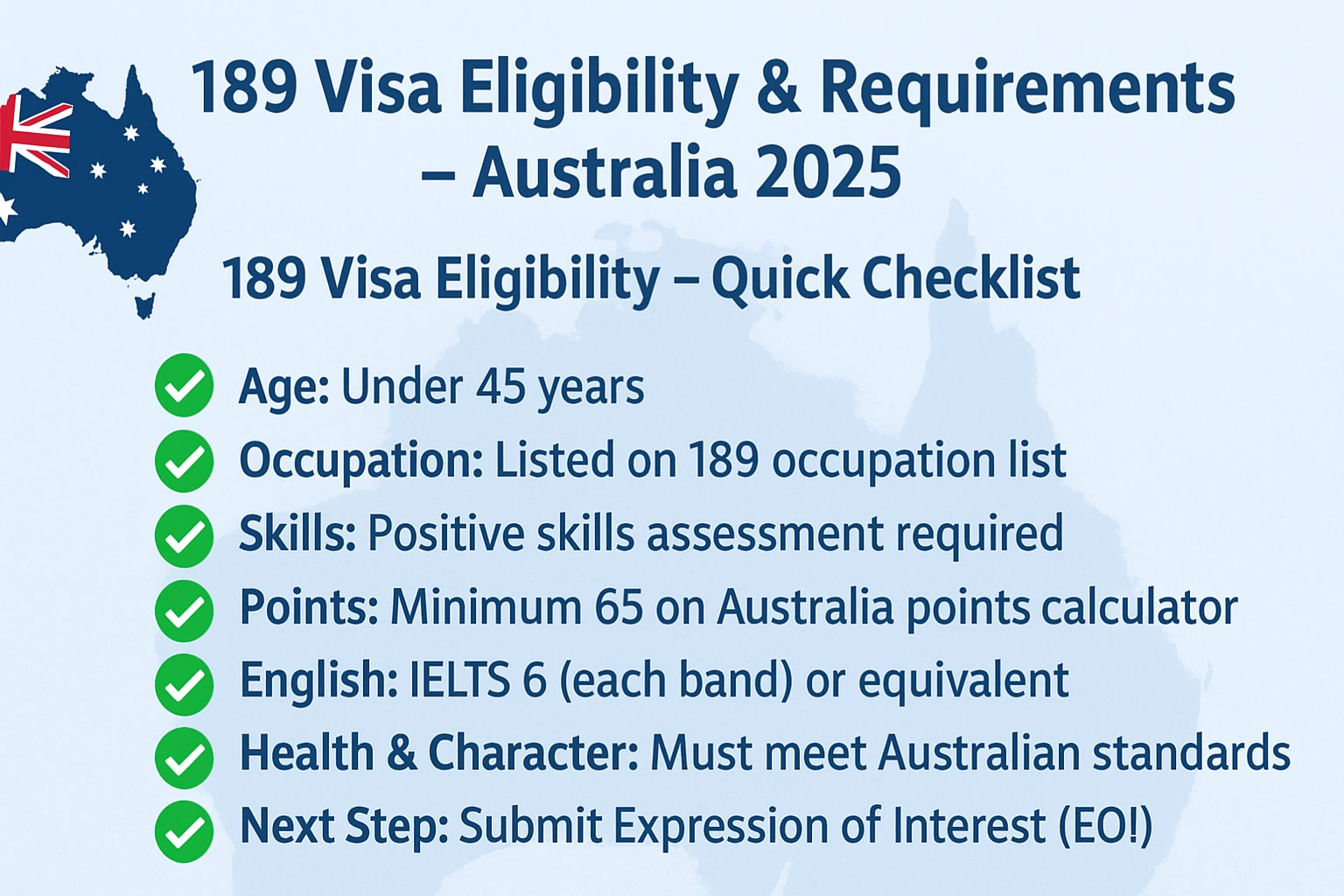 189 Visa Eligibility and Requirements