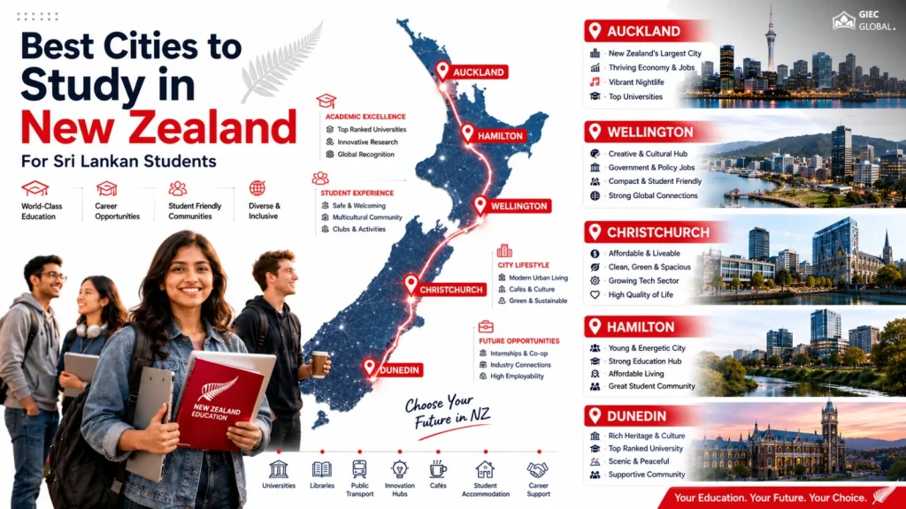 Best Cities to Study in New Zealand for Sri Lankan Students