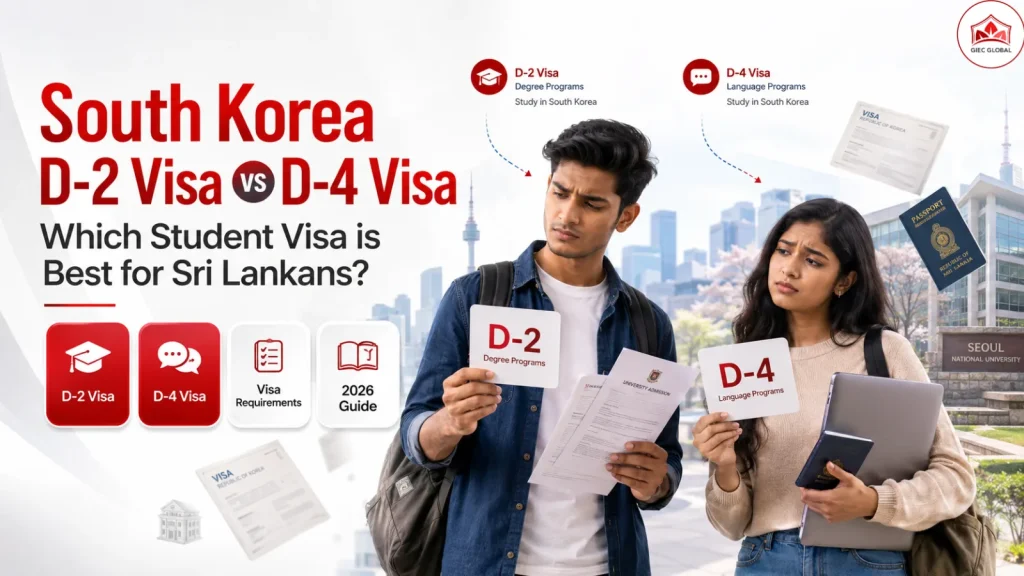 South Korea D-2 Visa vs D-4 Visa